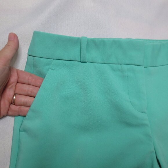LIMITED womens PANTS green CAREER ankle TROUSER aqua CROPPED SIZE 2 - Picture 4 of 11